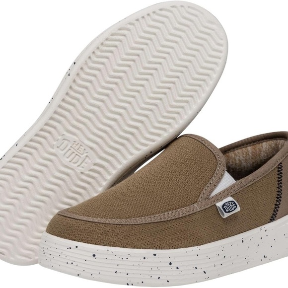 Hey Dude Brown and White Casual Slip-On Loafers - Picture 3 of 15